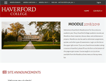 Tablet Screenshot of moodle.haverford.edu